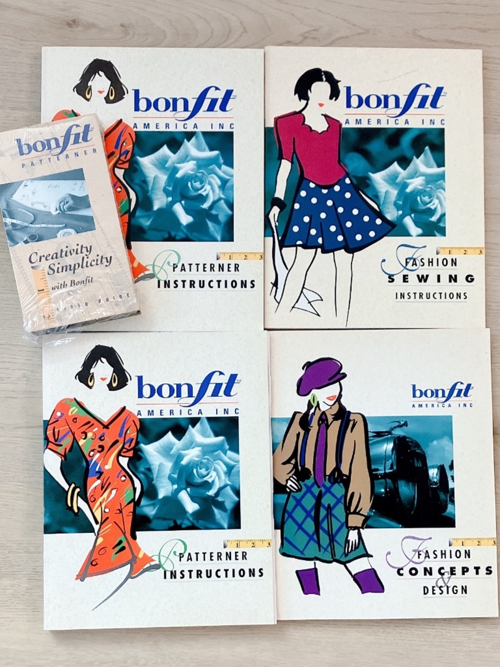 Vintag Bonfit Fashion Sewing & Pattern Instructions Book + Video Cassette
